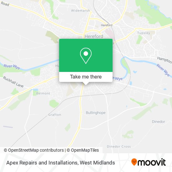 Apex Repairs and Installations map
