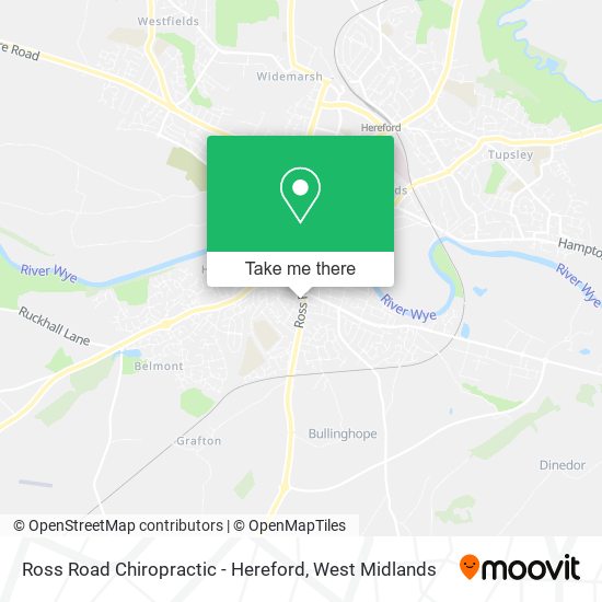 Ross Road Chiropractic - Hereford map