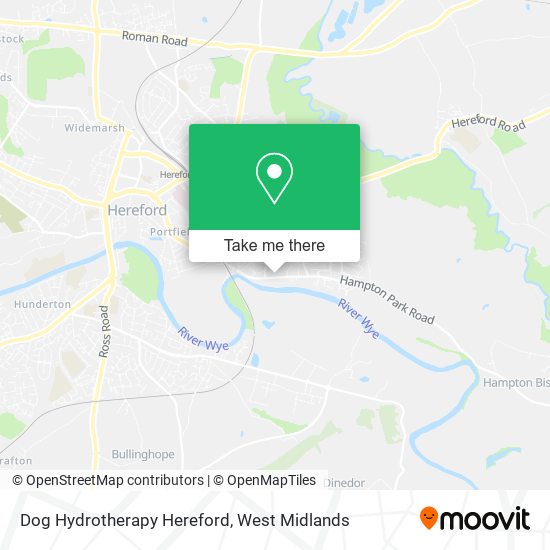 Dog Hydrotherapy Hereford map