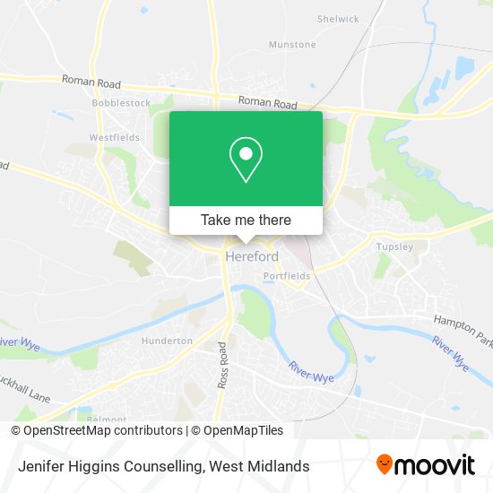 Jenifer Higgins Counselling map