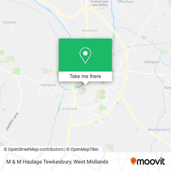 M & M Haulage Tewkesbury map