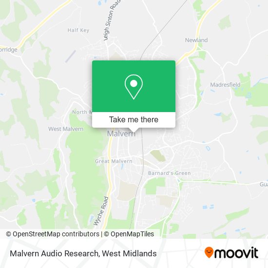 Malvern Audio Research map
