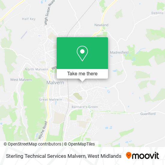 Sterling Technical Services Malvern map
