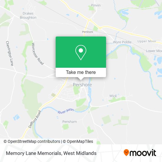 Memory Lane Memorials map