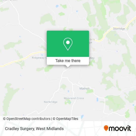 Cradley Surgery map