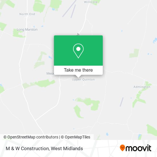 M & W Construction map