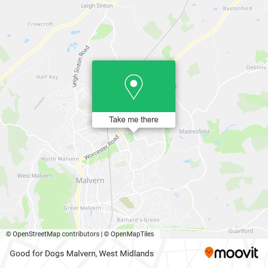 Good for Dogs Malvern map