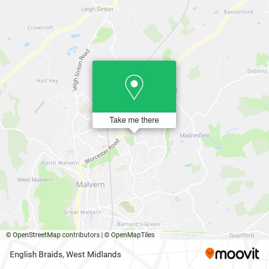 English Braids map