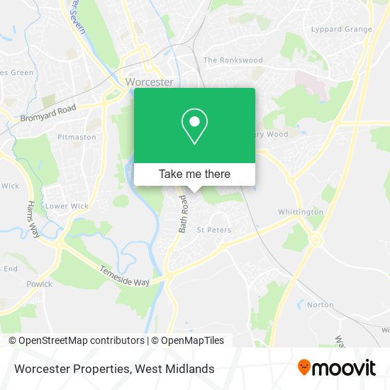 Worcester Properties map