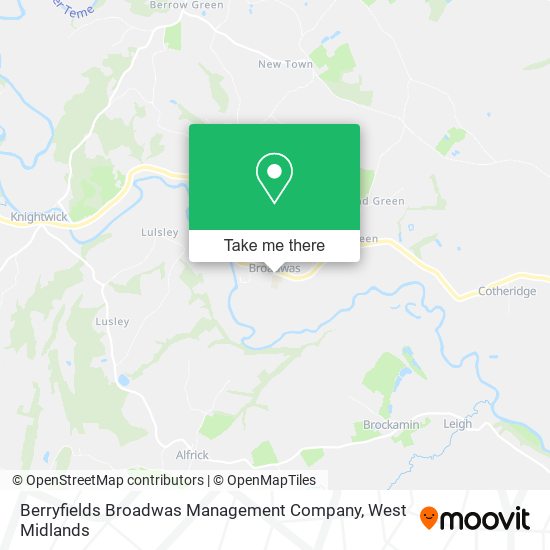 Berryfields Broadwas Management Company map