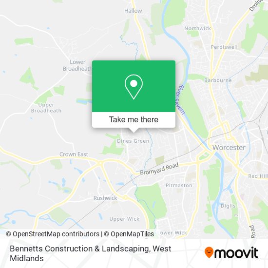 Bennetts Construction & Landscaping map