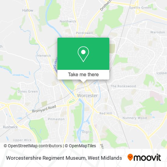 Worcestershire Regiment Museum map