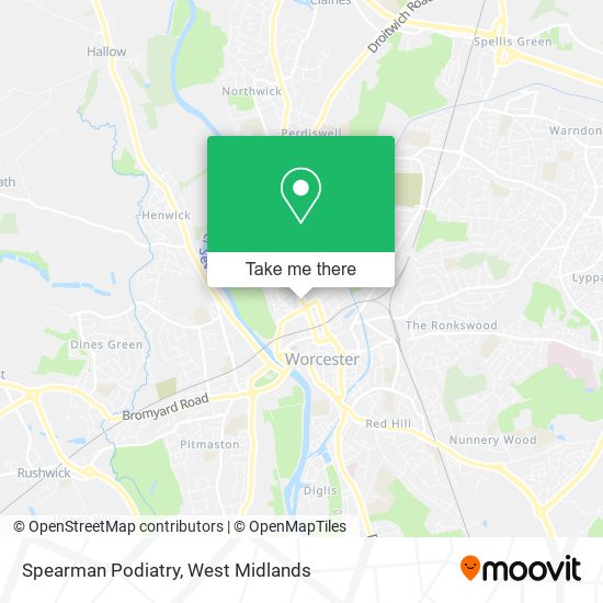 Spearman Podiatry map
