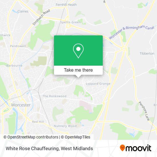 White Rose Chauffeuring map