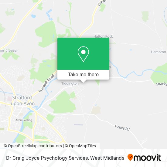Dr Craig Joyce Psychology Services map