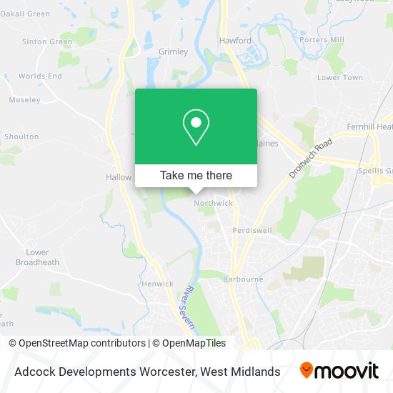 Adcock Developments Worcester map