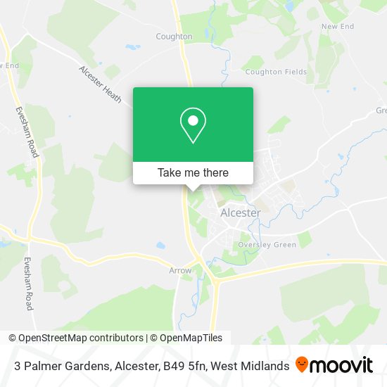 3 Palmer Gardens, Alcester, B49 5fn map
