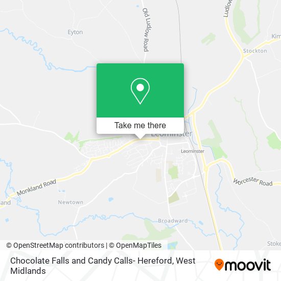 Chocolate Falls and Candy Calls- Hereford map