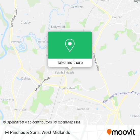 M Pinches & Sons map