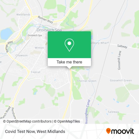Covid Test Now map