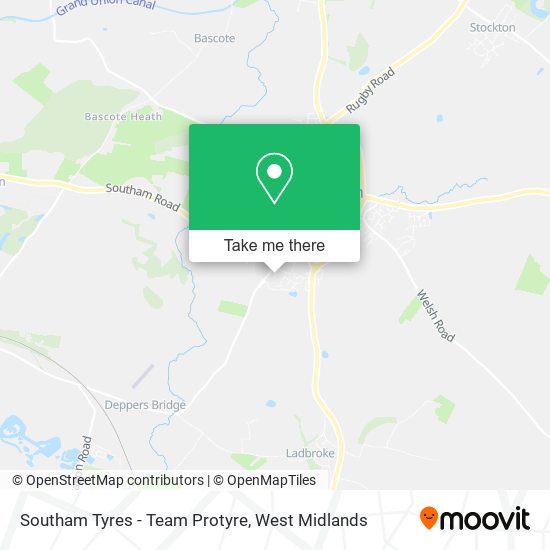 Southam Tyres - Team Protyre map