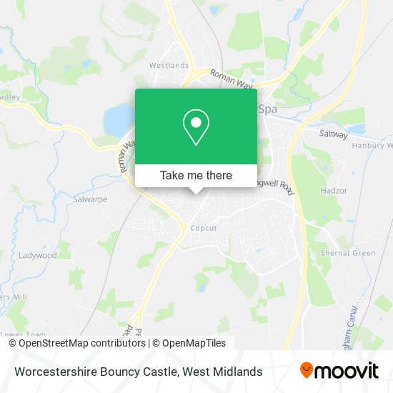 Worcestershire Bouncy Castle map