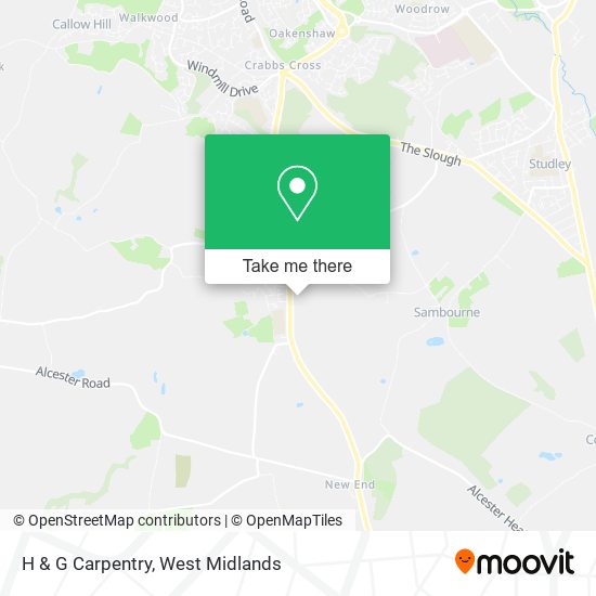 H & G Carpentry map