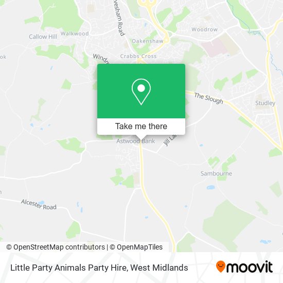 Little Party Animals Party Hire map