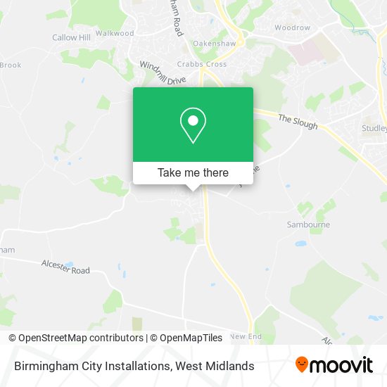 Birmingham City Installations map