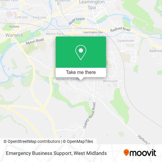 Emergency Business Support map