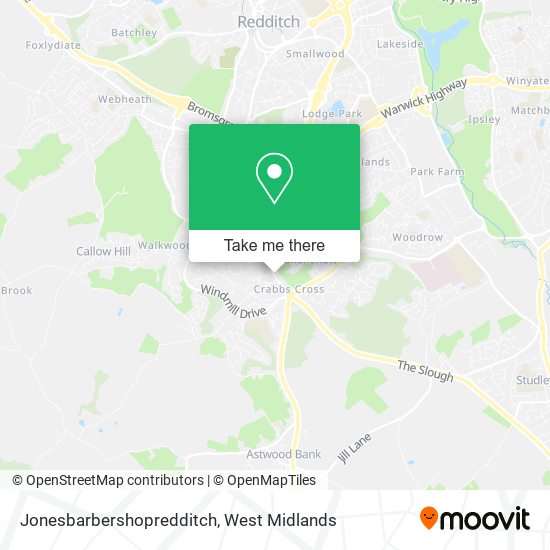 Jonesbarbershopredditch map