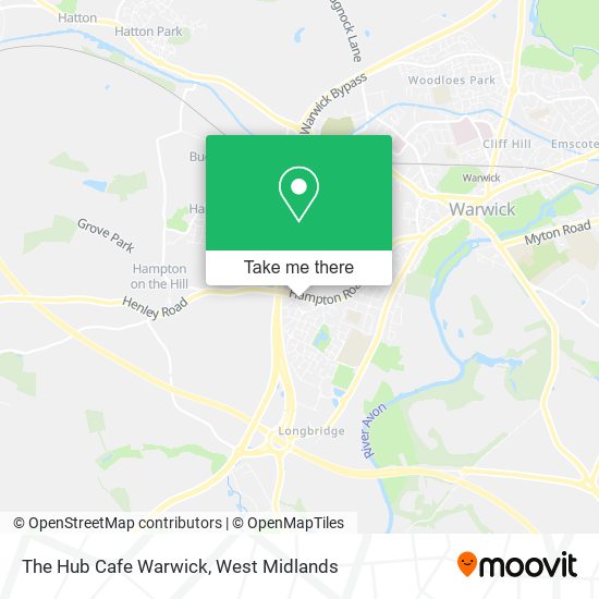 The Hub Cafe Warwick map