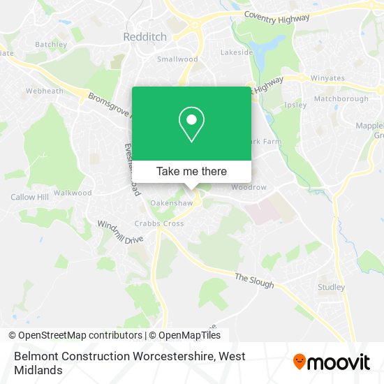 Belmont Construction Worcestershire map
