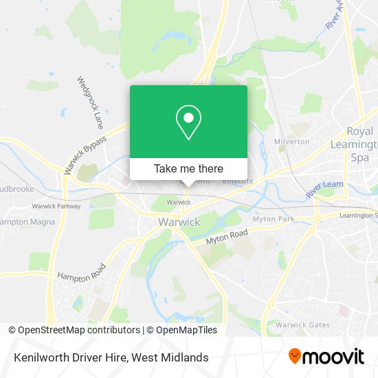 Kenilworth Driver Hire map