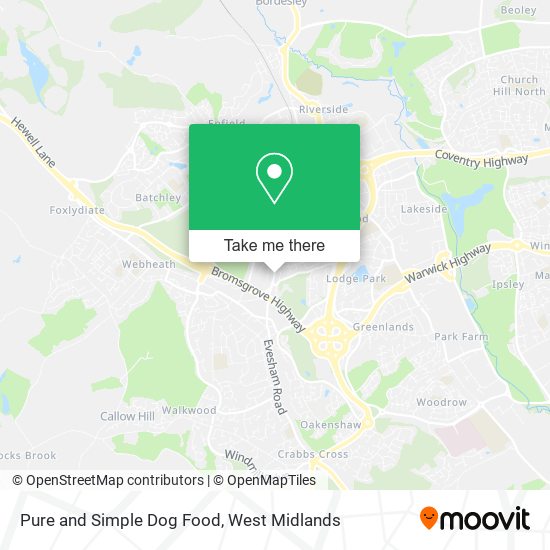 Pure and Simple Dog Food map