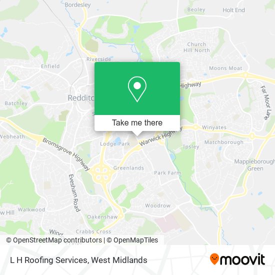 L H Roofing Services map