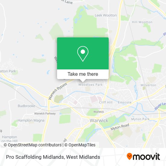 Pro Scaffolding Midlands map