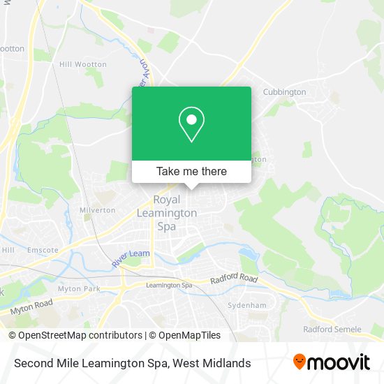 Second Mile Leamington Spa map