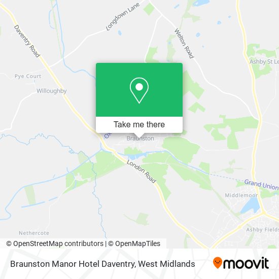 Braunston Manor Hotel Daventry map