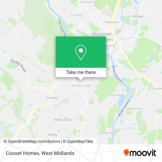 Cosset Homes map