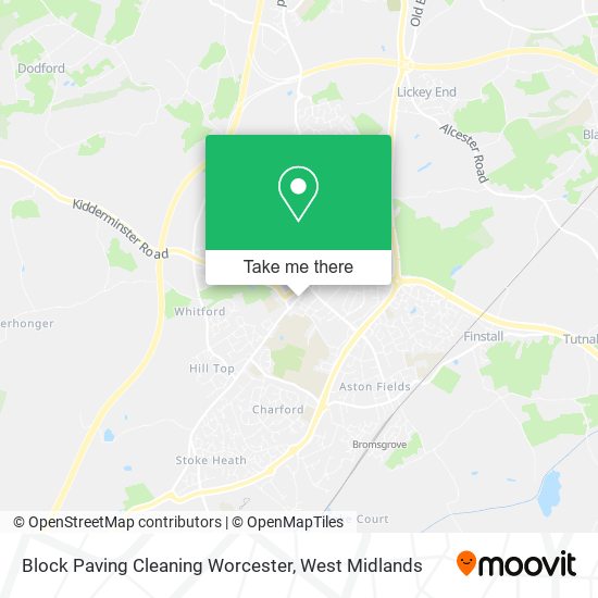 Block Paving Cleaning Worcester map