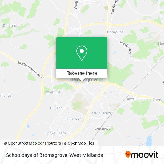 Schooldays of Bromsgrove map