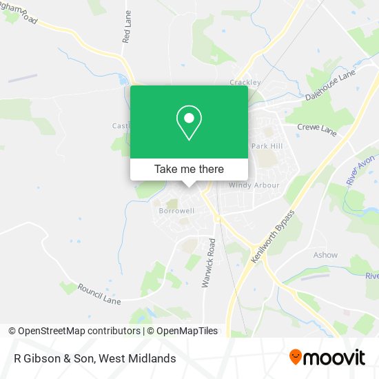 R Gibson & Son map