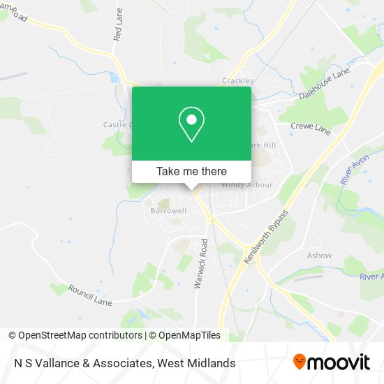 N S Vallance & Associates map