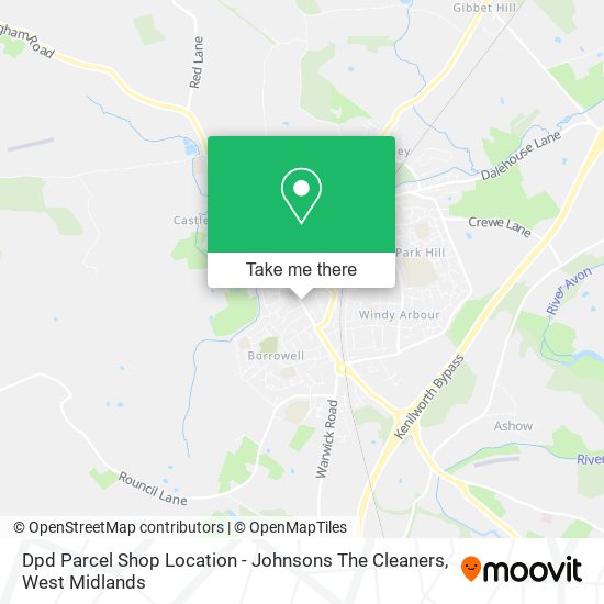 Dpd Parcel Shop Location - Johnsons The Cleaners map