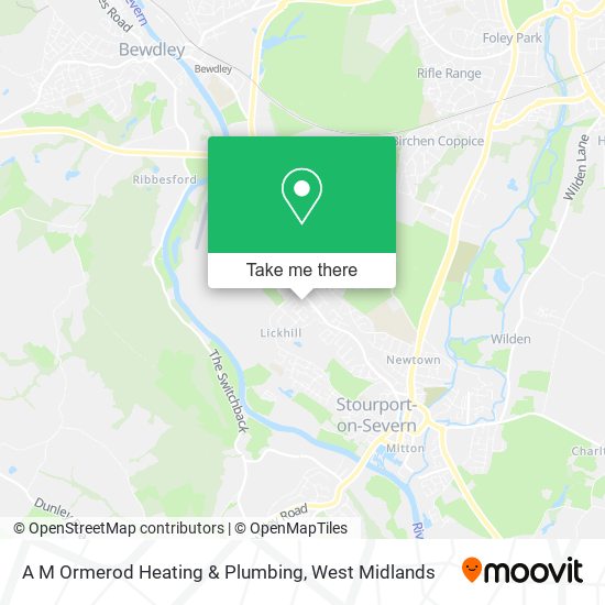 A M Ormerod Heating & Plumbing map