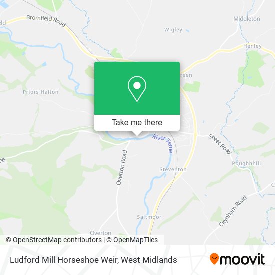 Ludford Mill Horseshoe Weir map