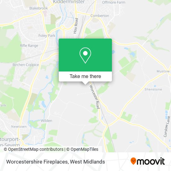 Worcestershire Fireplaces map