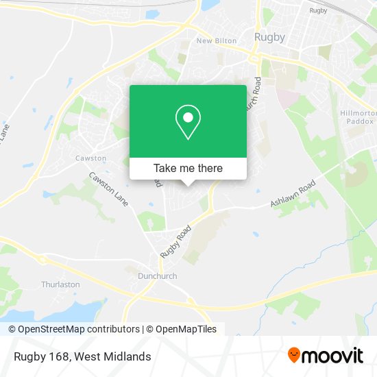 Rugby 168 map
