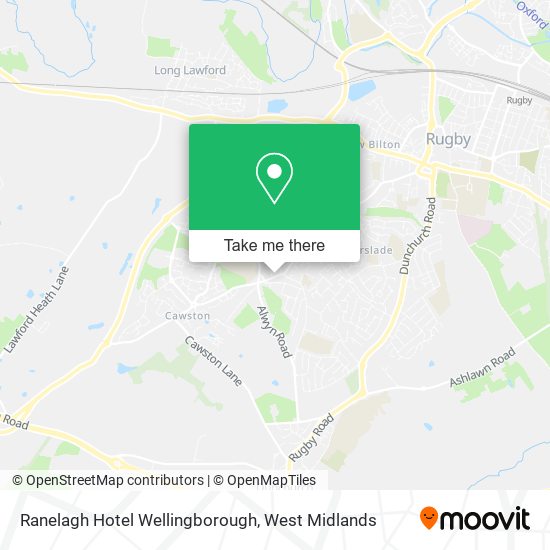 Ranelagh Hotel Wellingborough map